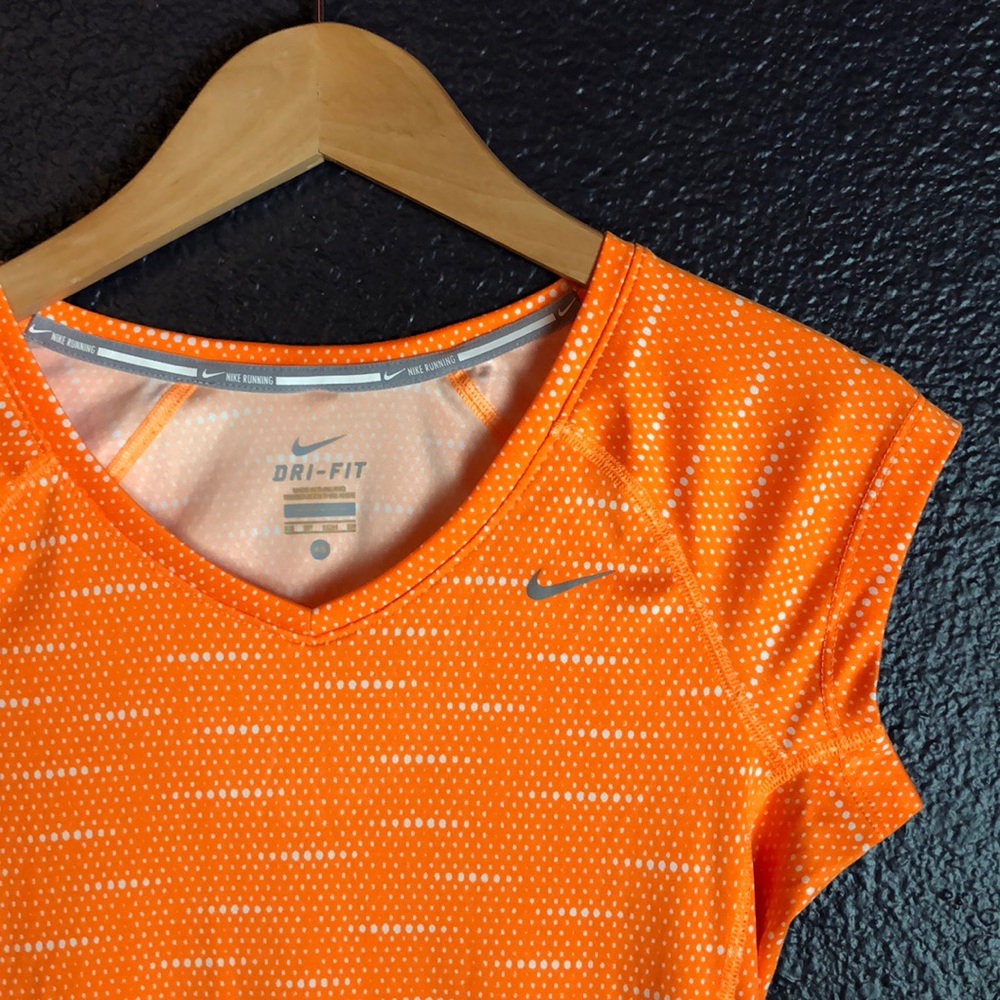 Orange Dry Fit Nike V-Neck